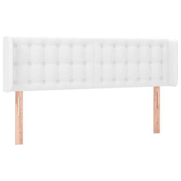 Cabecero con LED cuero sintético blanco 147x16x78/88 cm M 3