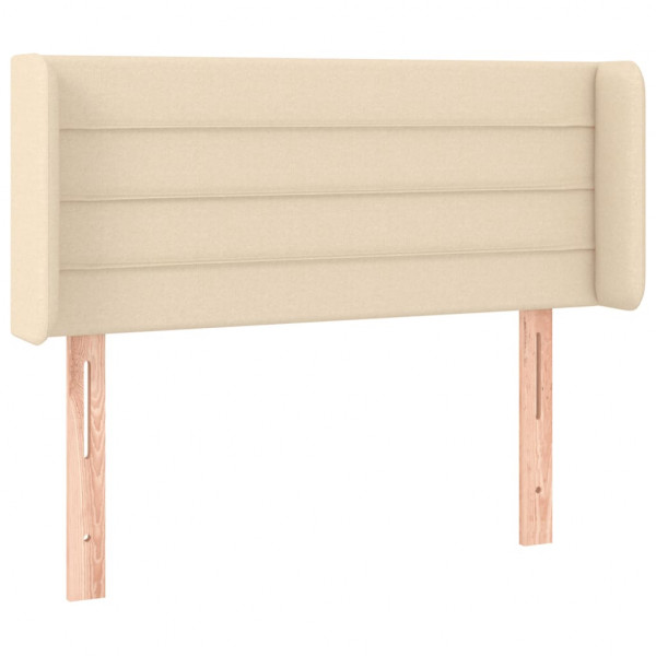 Cabeceira de cama c/ luzes LED tecido 103x16x78/88 cm cor creme M 3