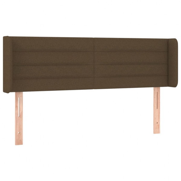 Cabecero con LED de tela marrón oscuro 147x16x78/88 cm M 3