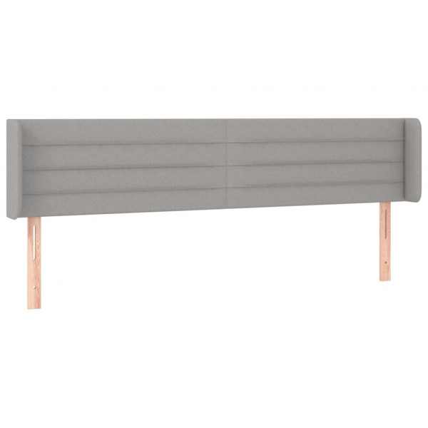 Cabecero con LED de tela gris claro 163x16x78/88 cm M 3