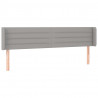 Cabecero con LED de tela gris claro 163x16x78/88 cm 3