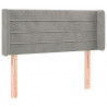 Cabecero con LED de terciopelo gris claro 93x16x78/88 cm 3