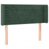 Cabeceira cama c/ luzes LED veludo 93x16x78/88 cm verde-escuro 3