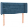 Cabecero con LED de terciopelo azul oscuro 93x16x78/88 cm 3