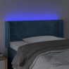 Cabecero con LED de terciopelo azul oscuro 93x16x78/88 cm 4