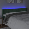 Cabecero con LED de terciopelo verde oscuro 203x16x78/88 cm 4