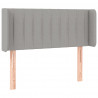 Cabecero con LED de tela gris claro 83x16x78/88 cm 3