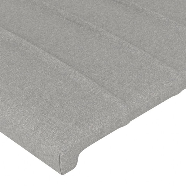 Cabecero con LED de tela gris claro 83x16x78/88 cm M 5