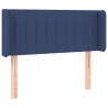 Cabeceira de cama c/ luzes LED tecido 83x16x78/88 cm azul 3
