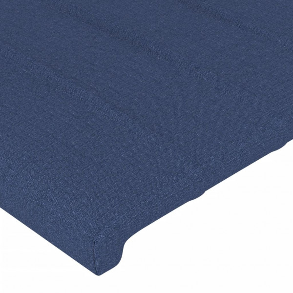 Cabecero con LED de tela azul 83x16x78/88 cm M 5
