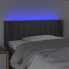 Cabecero con LED de tela gris oscuro 103x16x78/88 cm 4