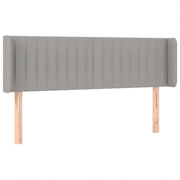 Cabecero con LED de tela gris claro 147x16x78/88 cm M 3