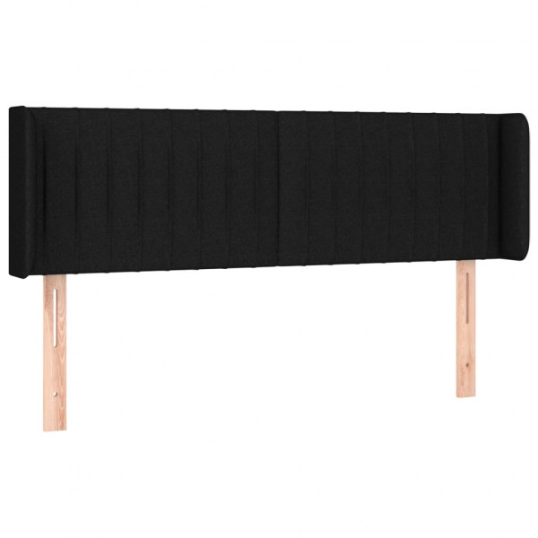 Cabecero con LED de tela negro 147x16x78/88 cm M 3