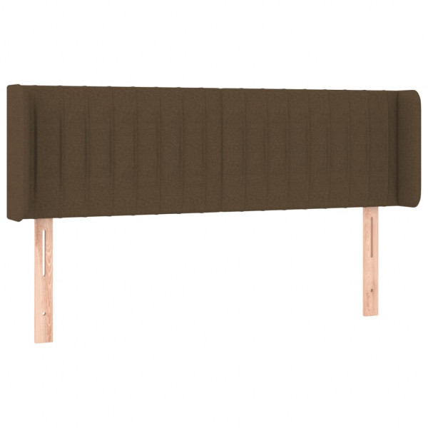 Cabecero con LED de tela marrón oscuro 147x16x78/88 cm M 3