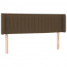 Cabeceira de cama c/ luzes LED tecido 147x16x78/88 cm castanho 3