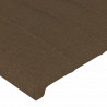 Cabeceira de cama c/ luzes LED tecido 147x16x78/88 cm castanho 5