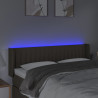 Cabeceira de cama c/ luzes LED 147x16x78/88cm cinza-acastanhado 4