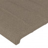Cabecero con LED de tela gris taupe 147x16x78/88 cm 5