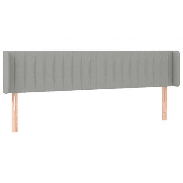 Cabeceira cama c/ luzes LED tecido 163x16x78/88 cm cinza-claro M 3