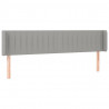 Cabeceira cama c/ luzes LED tecido 163x16x78/88 cm cinza-claro 3