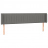 Cabeceira cama c/ luzes LED tecido 163x16x78/88cm cinza-escuro 3