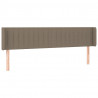 Cabecero con LED de tela gris taupe 203x16x78/88 cm 3