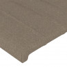 Cabeceira de cama c/ luzes LED 203x16x78/88cm cinza-acastanhado 5