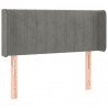 Cabeceira de cama c/ luzes LED veludo 93x16x78/88cm cinza-claro 3