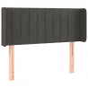 Cabecero con LED de terciopelo gris oscuro 103x16x78/88 cm 3