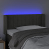 Cabecero con LED de terciopelo gris oscuro 103x16x78/88 cm 4