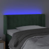 Cabecero con LED de terciopelo verde oscuro 103x16x78/88 cm 4
