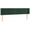 Cabecero con LED de terciopelo verde oscuro 203x16x78/88 cm 3