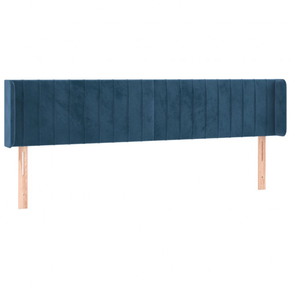 Cabecero con LED de terciopelo azul oscuro 203x16x78/88 cm M 3