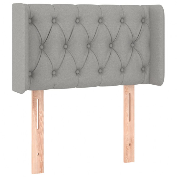 Cabecero con LED de tela gris claro 83x16x78/88 cm M 3