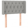 Cabecero con LED de tela gris claro 83x16x78/88 cm 3