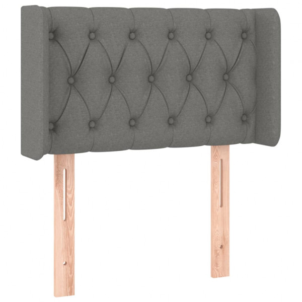 Cabecero con LED de tela gris oscuro 83x16x78/88 cm M 3