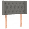 Cabecero con LED de tela gris oscuro 83x16x78/88 cm 3