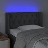 Cabecero con LED de tela gris oscuro 83x16x78/88 cm 4