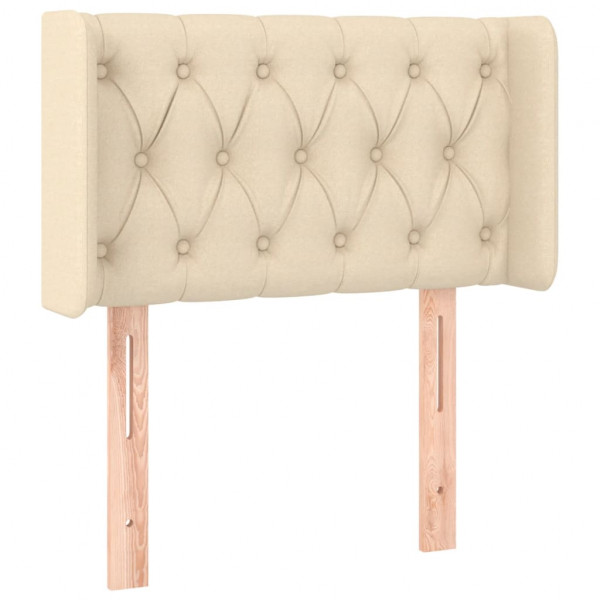 Cabeceira de cama c/ luzes LED tecido 83x16x78/88 cm cor creme M 3