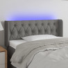 Cabecero con LED de tela gris oscuro 103x16x78/88 cm 1
