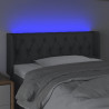 Cabecero con LED de tela gris oscuro 103x16x78/88 cm 4