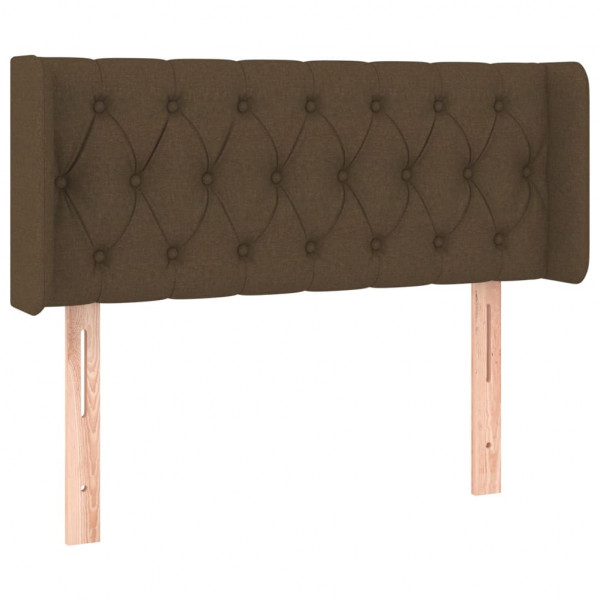 Cabecero con LED de tela marrón oscuro 103x16x78/88 cm M 3
