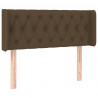 Cabecero con LED de tela marrón oscuro 103x16x78/88 cm 3