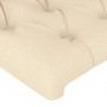 Cabecero con LED de tela crema 103x16x78/88 cm 5