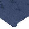 Cabeceira de cama c/ luzes LED tecido 103x16x78/88 cm azul 5