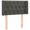 Cabecero con LED de terciopelo gris oscuro 83x16x78/88 cm 3