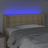Cabecero con LED de tela crema 83x16x78/88 cm 4