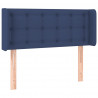 Cabecero con LED de tela azul 83x16x78/88 cm 3