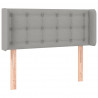 Cabecero con LED de tela gris claro 103x16x78/88 cm 3