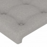 Cabecero con LED de tela gris claro 103x16x78/88 cm 5